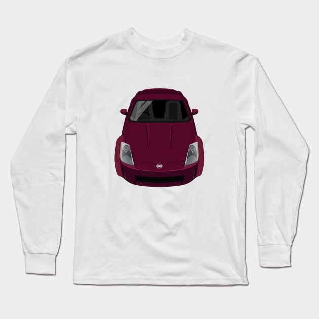 Fairlady 350Z Z33 2002-2008 - Interlagos Fire Red Long Sleeve T-Shirt by jdmart